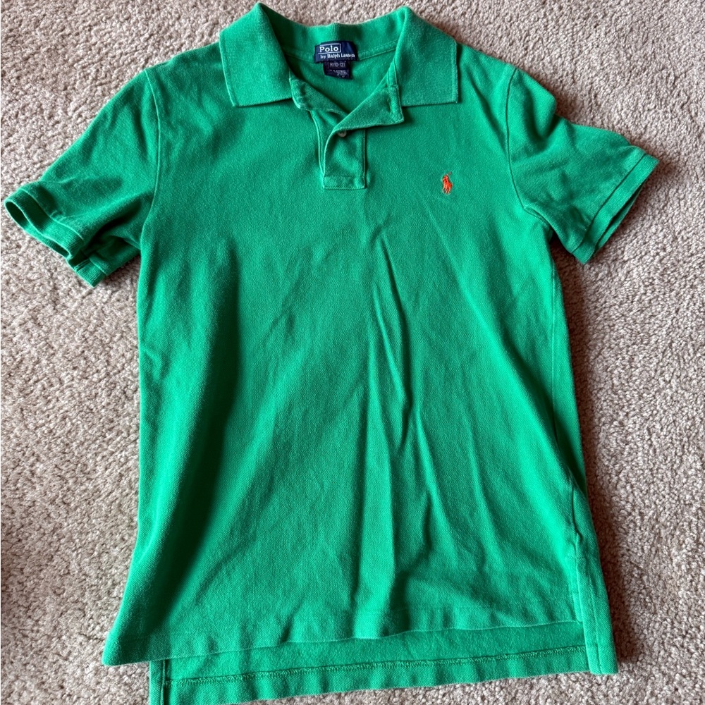 Ralph Lauren Green Polo with Orange Pony